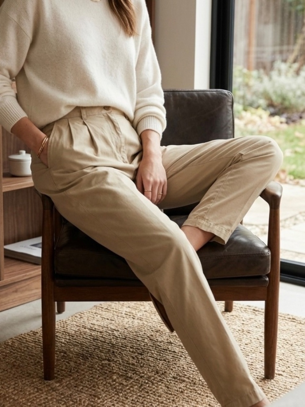 Pendleton Originals High Waisted Khaki Cotton Chino Pants Size 8